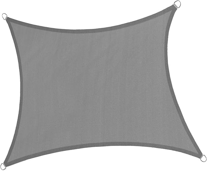 LOVE STORY 8/10/12/13/14/16/20 Rectangle Dark Grey Sun Shade Sail Canopy UV - Image 7