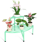 Corner Plant Stand Outdoor Metal, 2 Tier Heavy Duty Ladder Plant Shelf Indoor by Dipion