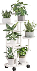 Plant Stand 5 Tier Indoor Outdoor Metal Flower Shelf by YIZAIJIA
