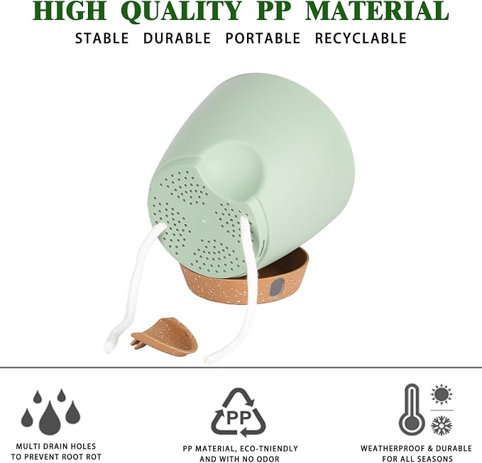Self-Watering Plant Pots for Indoor Plants: 5/6 Inch Plastic Planter - Image 9