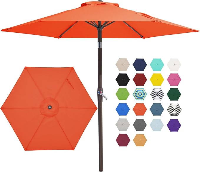 JEAREY 7.5FT Patio Umbrella Market Table Umbrella by JEAREYOutdoorsCollection