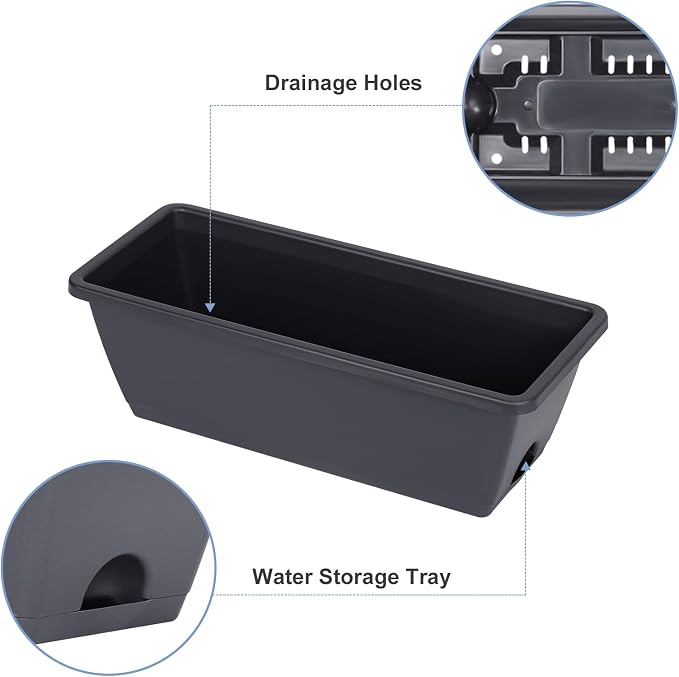 5 Tier Vertical Garden Planter Grey Herb Garden Planter - Image 3