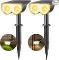 Consciot Solar Spot Lights Outdoor, 16 LEDs IP67 Waterproof Auto On/Off by Consciot