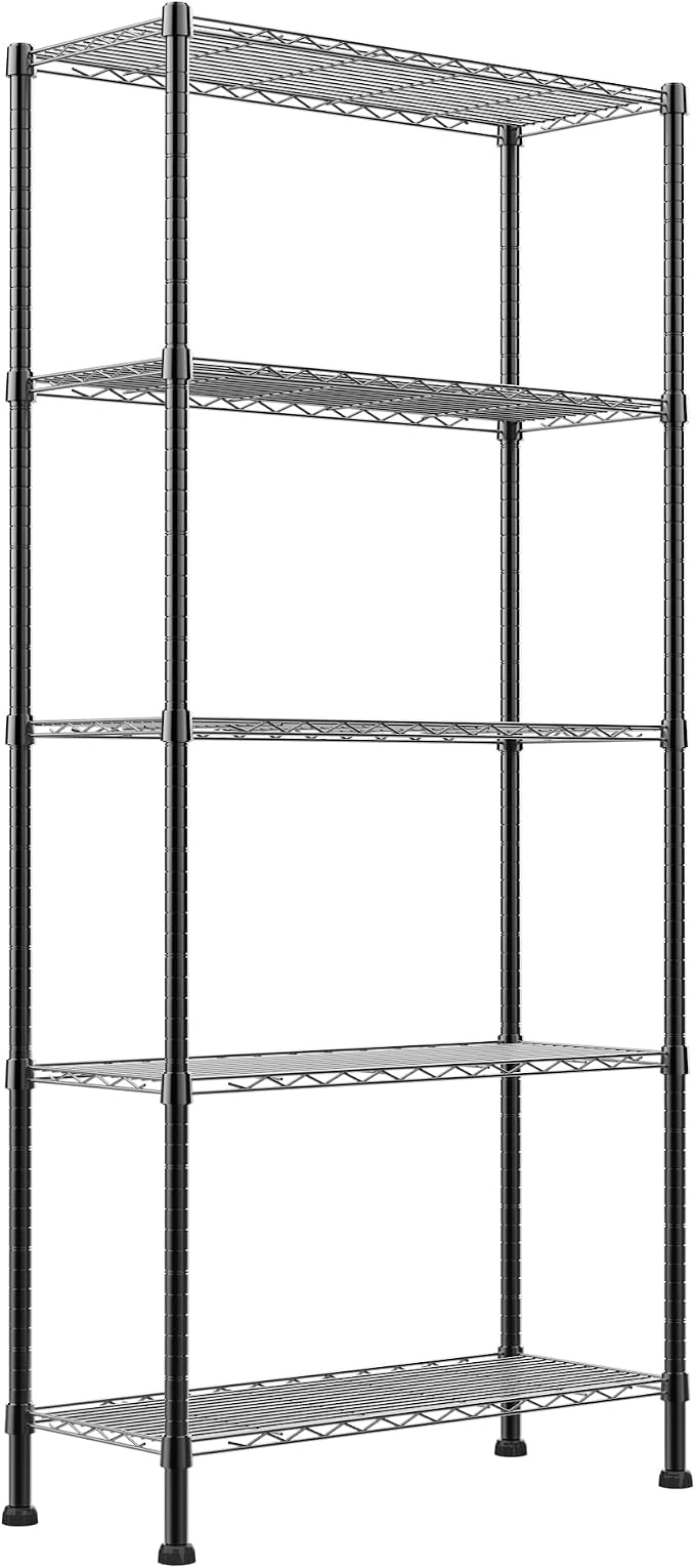 REGILLER 5-Wire Shelving Metal Storage Rack Adjustable Shelves, Standing by REGILLER