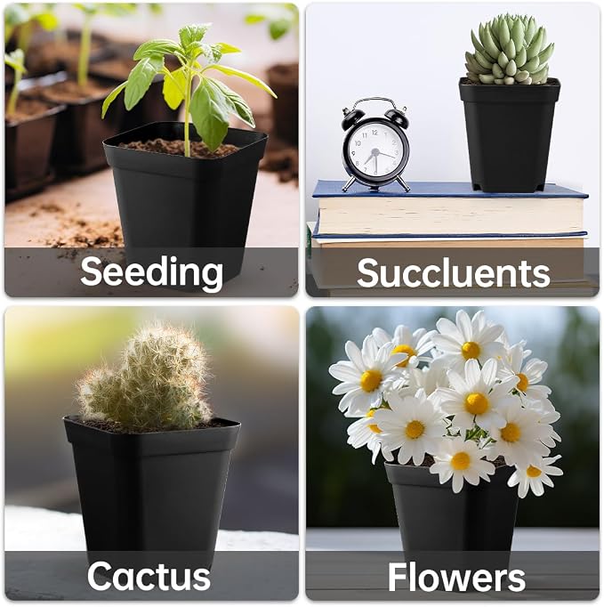 60 Pcs Nursery Pots 2.7 Inch, Plastic Seed Starting Pot - Image 5
