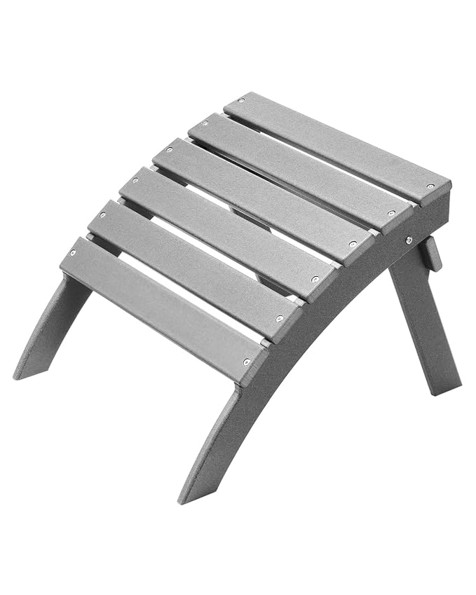 VEVOR Adirondack Ottoman, 21.5L x 18.9W x 14.8H Inch HDPE Plastic Folding by VEVOR
