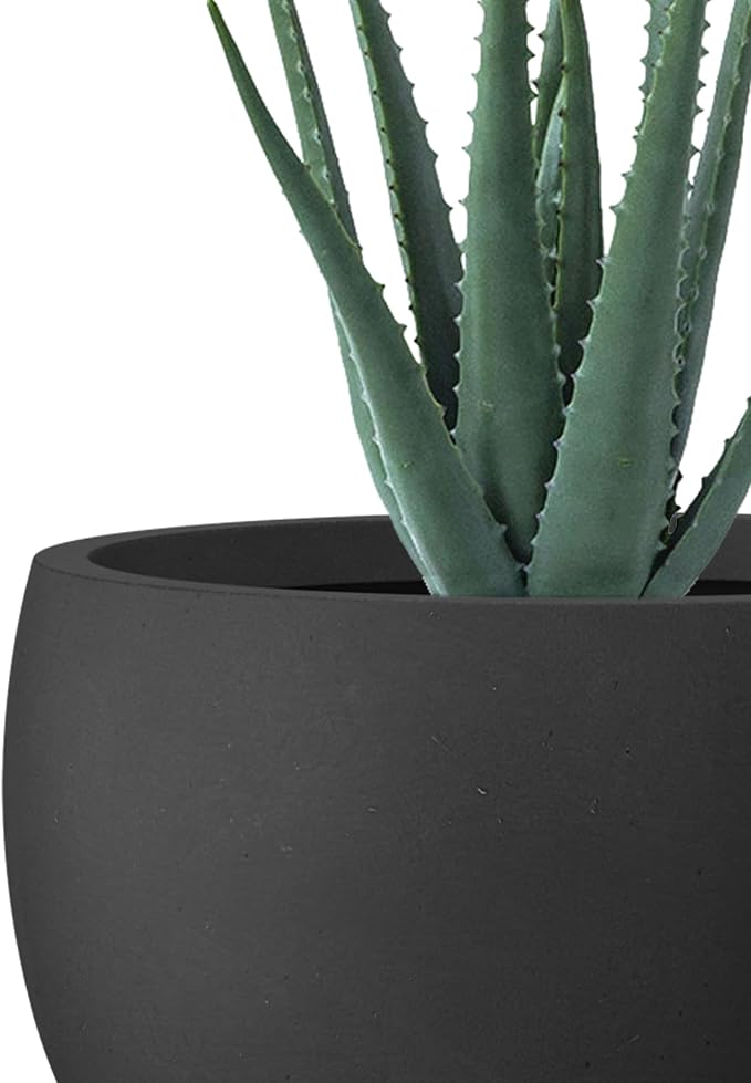 Kante 18 Inch Dia Round Concrete Planter, Indoor Outdoor Large Plant Pot - Image 7