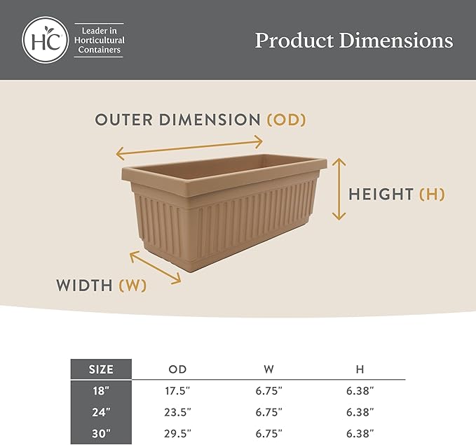 The HC Companies Venetian Windowr Planter Box w/Drain Plug - Image 6