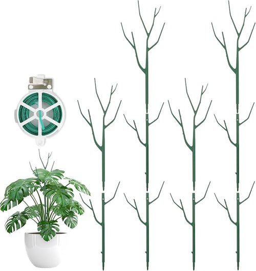 10 Pack Stackable Plant Support Stakes, Climbing Plant Support Structures by Qaobo