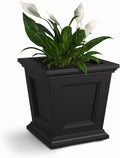Mayne Fairfield 16-Inch Square Planter – Self-Watering, Weather-Resistant by Mayne