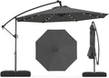 Tangkula 10ft Solar LED Patio Umbrella by TANGKULA