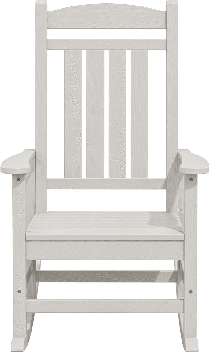 KINGYES Oversized Outdoor Rocking Chair Set of 4, High Density Polyethylene - Image 9