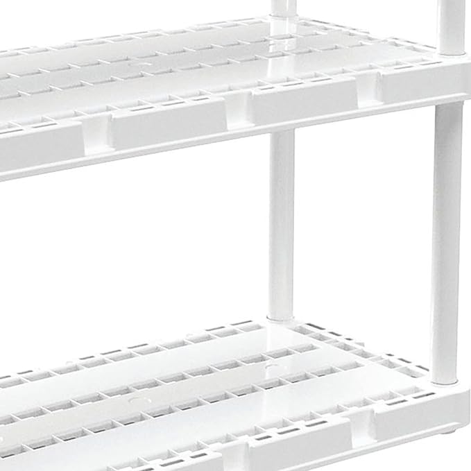Gracious Living 3 Pack Light Duty Storage Shelves, Knect-A-Shelf 4-Shelf - Image 9