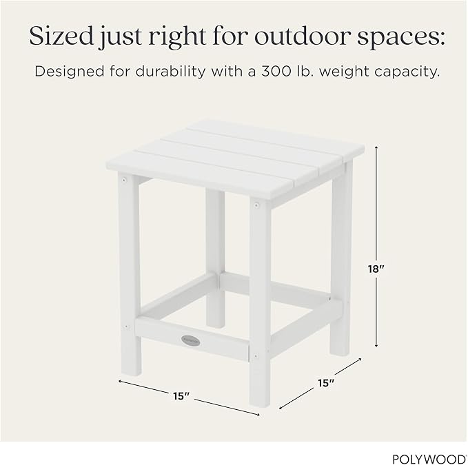 POLYWOOD Long Island 18" Side Table - Image 3