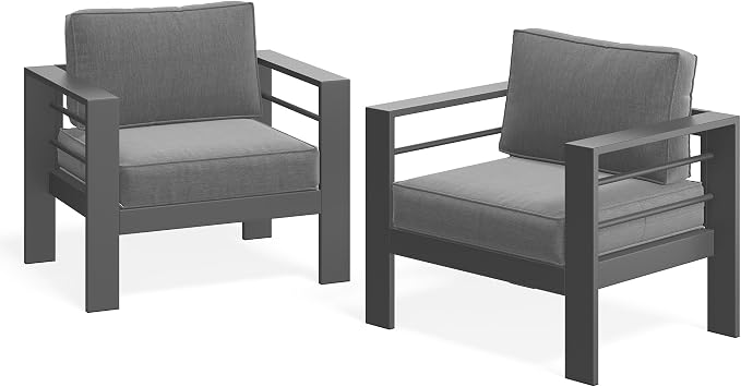 Wisteria Lane Patio Furniture Metal Armchair, Metal Outdoor Chairs - Image 3