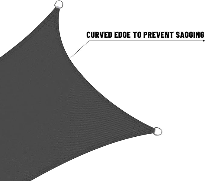 LOVE STORY Rectangle 9'x14' Waterproof Sun Shade Sail Canopy UV Block - Image 7