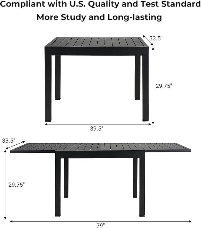 Grand patio 7-Piece Patio Dining Set - Image 6