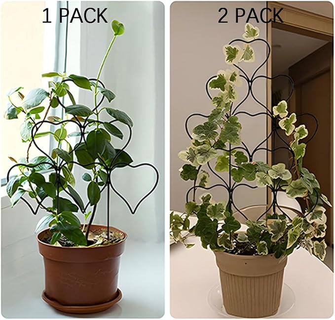 Plant Trellis for Climbing Plants Indoor Outdoor, Trlzey 3 Pack Stackable Metal - Image 4