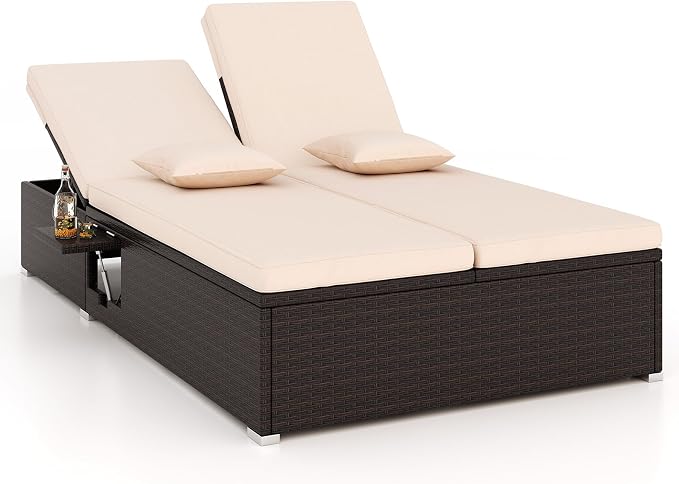 Tangkula Outdoor Rattan Daybed by TANGKULA