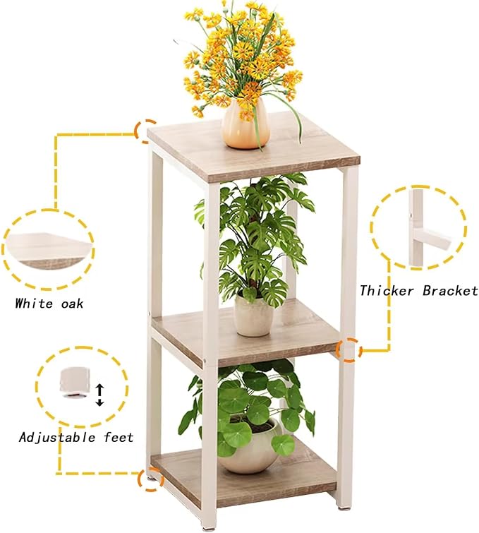 Plant Stand Indoor Corner Tall 3 Tier Metal Modern Flower Storage Plant Shelf - Image 5