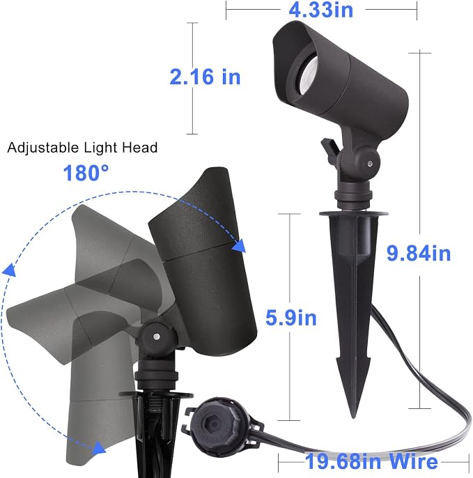 LED Landscape Lights with Connectors, 12V Low Voltage, Warm White 3000k - Image 3