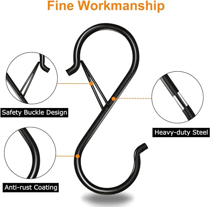 16 Pack Heavy Duty S Hooks - Image 3