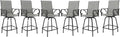 MFSTUDIO Outdoor Bar Stools Set of 6, Swivel Bar Height Patio Chairs Outdoor by MFSTUDIO