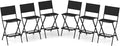 COSTWAY Outdoor Patio Bar Chair Set of 6, Folding Bar Height Stool by COSTWAY