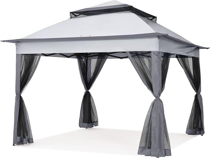 COOSHADE 11x11 Pop Up Gazebo Tent Outdoor Canopy Patio Shelter - Image 2