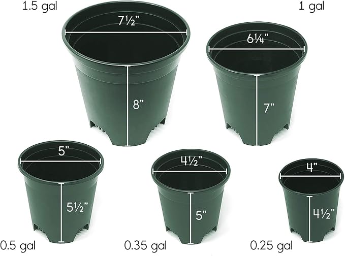 Wholesale Bulk Nursery Pot 4 Inch Green Plastic Planters 30-Pack 0.25 Gallon - Image 4