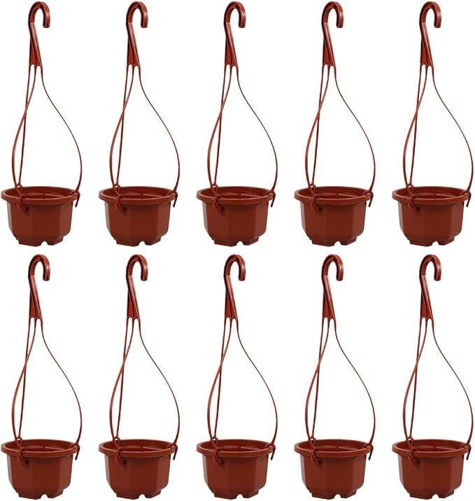 YARNOW 10 Pack Plastic Hanging Planters by YARNOW