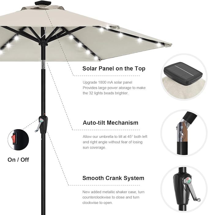 ABCCANOPY Durable Solar Led Patio Umbrellas - Image 7