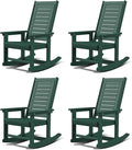 GREENVINES Outdoor Rocking Chairs | Set of 4 | Porch Rocker | HDPE Plastic | by GreenVines
