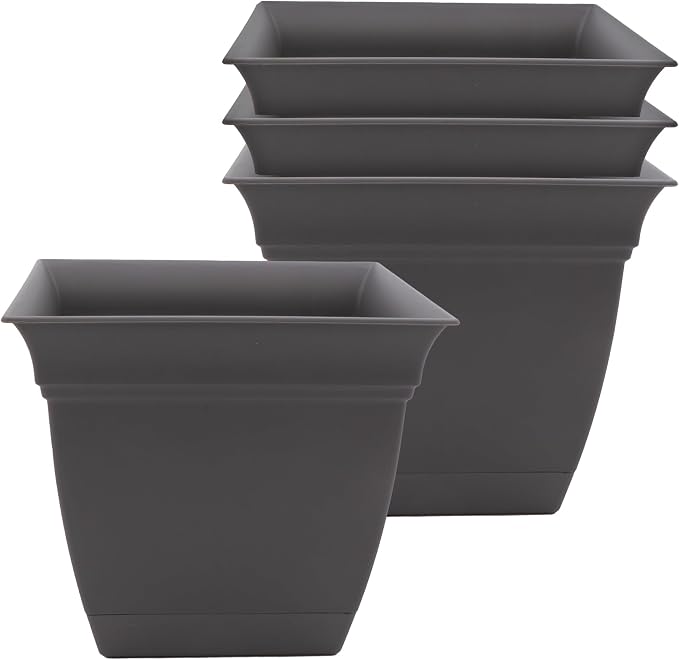 The HC Companies 8 Inch Eclipse Square Planter Pots by TheHCCompanies