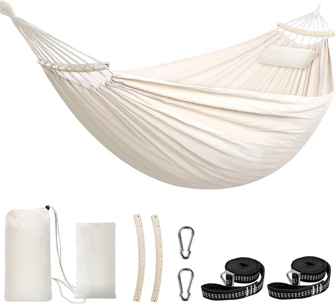 Chihee Cotton Hammock Large Soft Breathable Camping Hammock Holds Up to 660lbs by Chihee