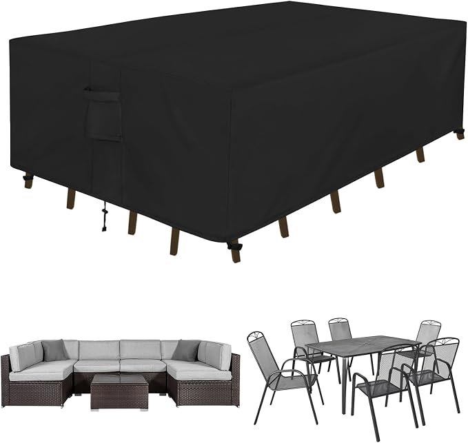 Easy-Going Rectangle Patio Furniture Cover Waterproof Outdoor Dining Table and by Easy-Going