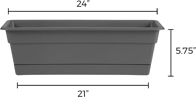 Bloem Dura Cotta Window Box Planter: 24" - Image 3