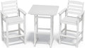 SERWALL Tall Adirondack Bar Chairs and Table 3 Pieces Set, Adirondack Bar by SERWALL