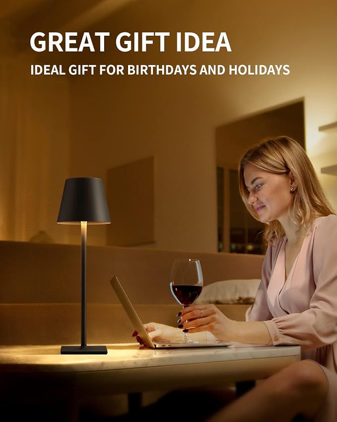 KDG Cordless Table Lamp, Portable LED Desk Lamp, 5000mAh Battery Operated - Image 8
