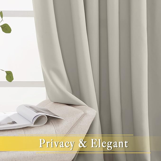 NICETOWN Blackout Patio Curtains 100 x 144 Inches Long - Image 4