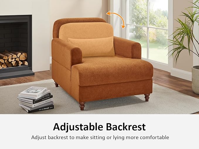 Oversized Chaise Lounge Chair, Cloud Fluffy Chaise Sofa Recliner - Image 4