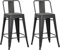 AC Pacific 24” Metal Barstool Set of 2 – Country Rustic Style by ACPacific
