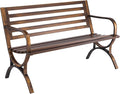 VEVOR Outdoor Bench, 50 inch, Carbon Steel Metal Frame by VEVOR