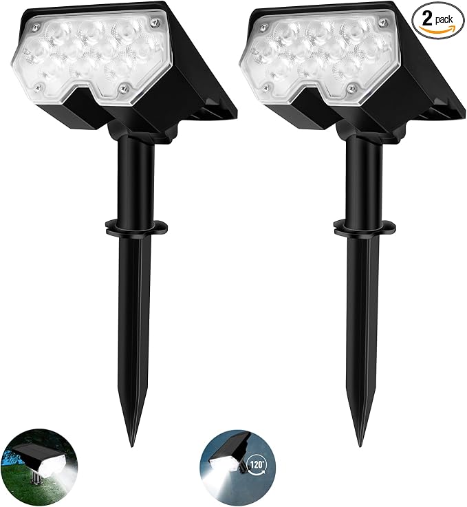 All-New Solar Spot Lights Outdoor Waterproof，20 LEDs Solar Flag Light by FOSUNKER