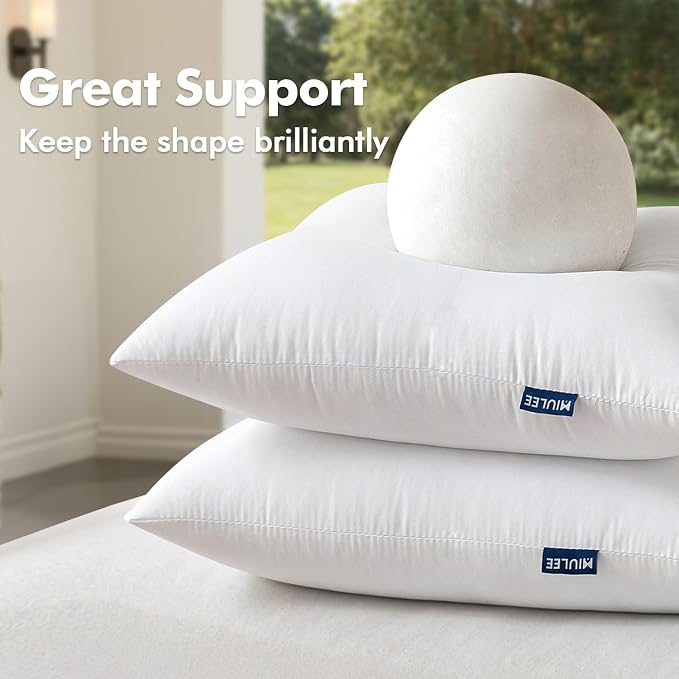 MIULEE 26x26 Pillow Insert Throw Pillow Insert, Outdoor Pillows Water-Resistant - Image 4