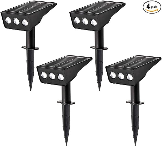 Solar Spot Lights Outdoor, Solar Landscape Spotlights Waterproof Adjustable by Unknown