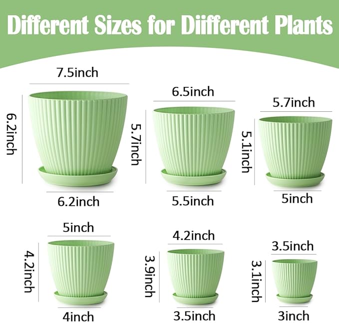 7.5/6.5/5.5/4.9/4.2/3.5 Inch Plant Pots - Image 3