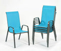 MAMIZO Patio Dining Chairs, Stackable All Weather Teslin Chair, Heavy Duty by MAMIZO