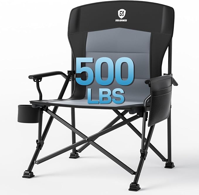 EVER ADVANCED Oversized Folding Camping Chair by EVERADVANCED