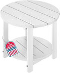 LZRS Round Adirondack Side Table Double End Table, Outdoor Side Tables by LZRSPET